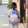 Schoolbag Children's School Bag High Value Fashion Contrasting Color Cartoon Backpack Boys and Girls Kindergarten Lightweight Student School Bag