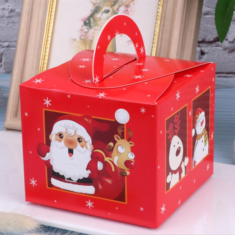 

10pcs Candy Gift Christmas Christmas Eve Apple Packaging Gift Decoration Boxes Cake Packaging Boxes 10pcs