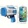 32-Hole Kids Bubble Machine, Colored Bubble Blow Gun for Parties, Beaches and Pools - Battery and Solution Free