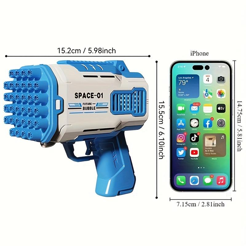 32-Hole Kids Bubble Machine, Colored Bubble Blow Gun for Parties, Beaches and Pools - Battery and Solution Free