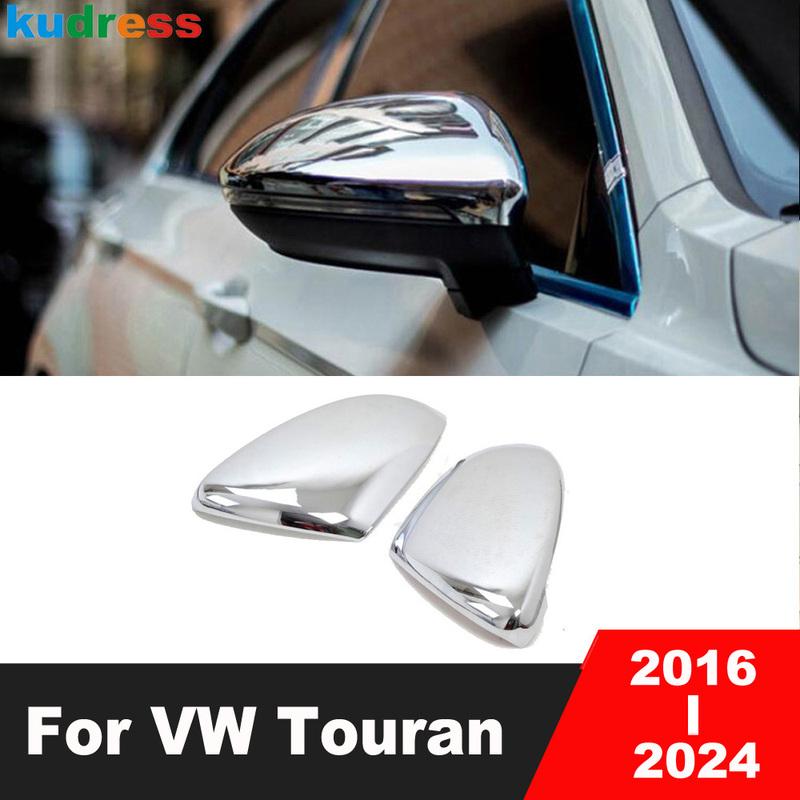 

Car Accessories For Volkswagen VW Touran 2016- 2024 Chrome Rearview Mirror Cover Trim Side Wing Mirrors Shell Cap