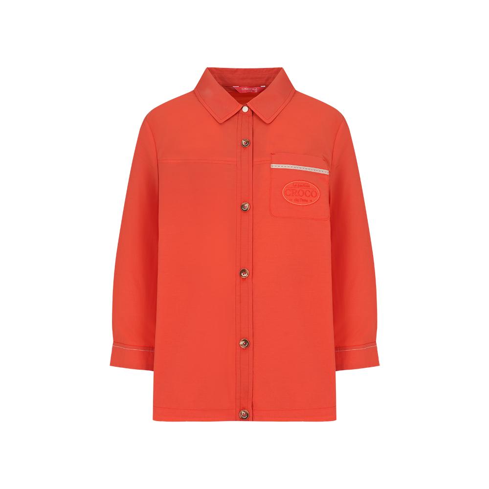Crocodile Ladies Embroidered Pocket Short Jacket_Clemjk201