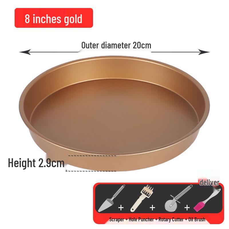 Pizza & Cake Pan Set: 6/7/8/9/10-Inch Oven-Safe Baking Molds for Home Use