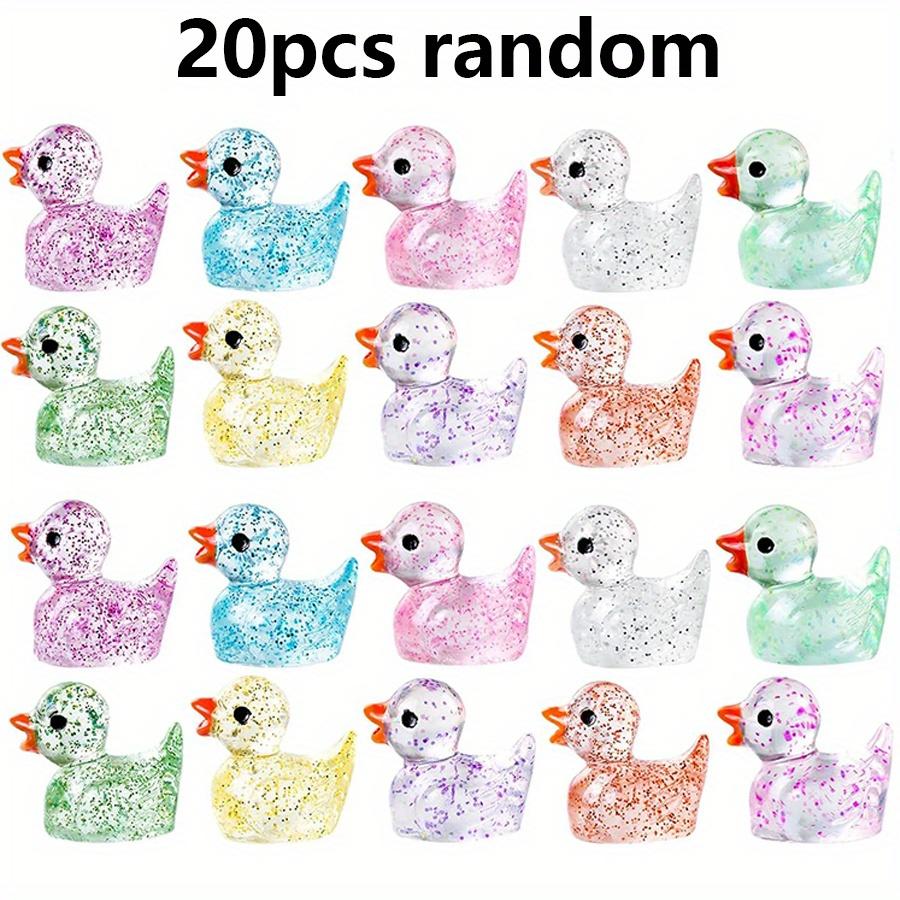 

20pcs Glitter Ducklings Miniaturesfor - Resin Glitter Farmhouse Style Ornament, Gardens DlY Projects, Bonsai, Dollhouses JXB