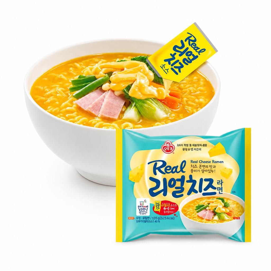 Ottogi Real Cheese Ramen 135g (2 Options)
