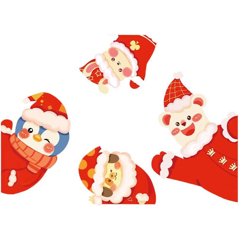 2026 New Christmas Tree Window Stickers for Shopping Malls & Stores - Festive PVC Decorations for a Vibrant Holiday Atmosphere