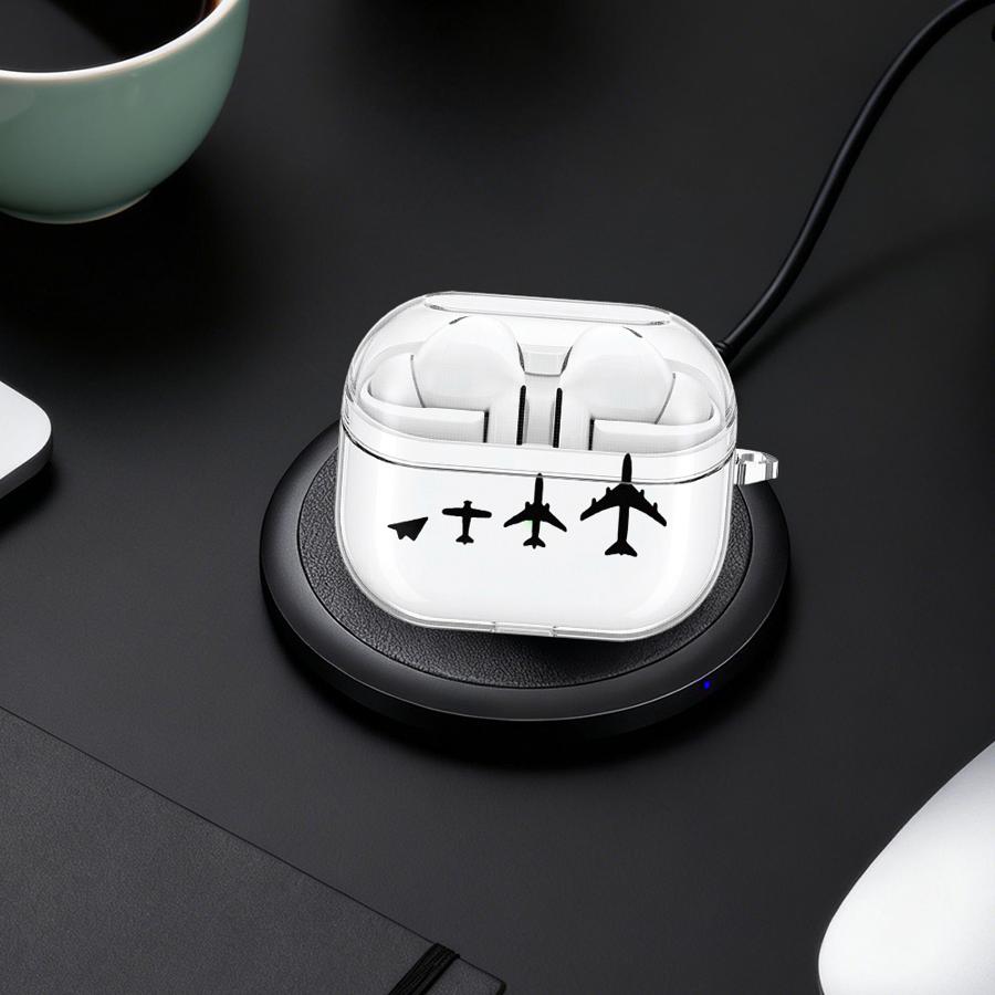 THe Airplane Case For Samsung Galaxy Buds 3Pro 2Pro Live 3 FE 2 4Pro 4 Pro Clear Earphone Cases Cover With Hook