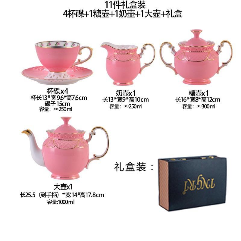 Bone China Coffee Set Ceramic Afternoon Tea Set British Light Luxury Simple Household Modern Ceramic Cup And Saucer Pot