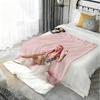 N-Nicki Minaj Album Pink Friday Wurf Kinderfreundliche Flanell-Wurfdecke Weich Warm Antistatisch Waschbar Ganzjahres