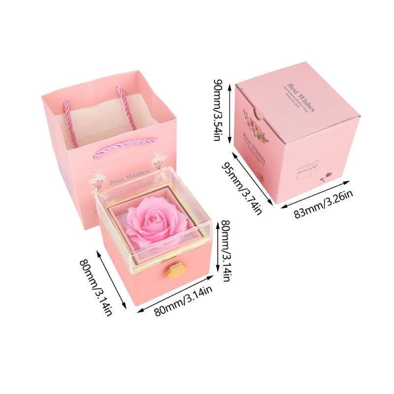 Acrylic Jewelry Box Romance Valentines Gift with Sturdy Designs for Travel Use