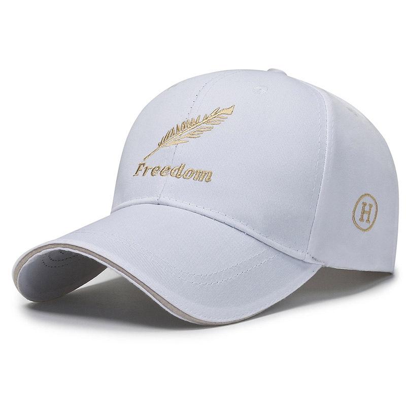 

Lettter Freedom Embroidered Duckbill Hat Baseball Caps Uv Outdoor Protective білий