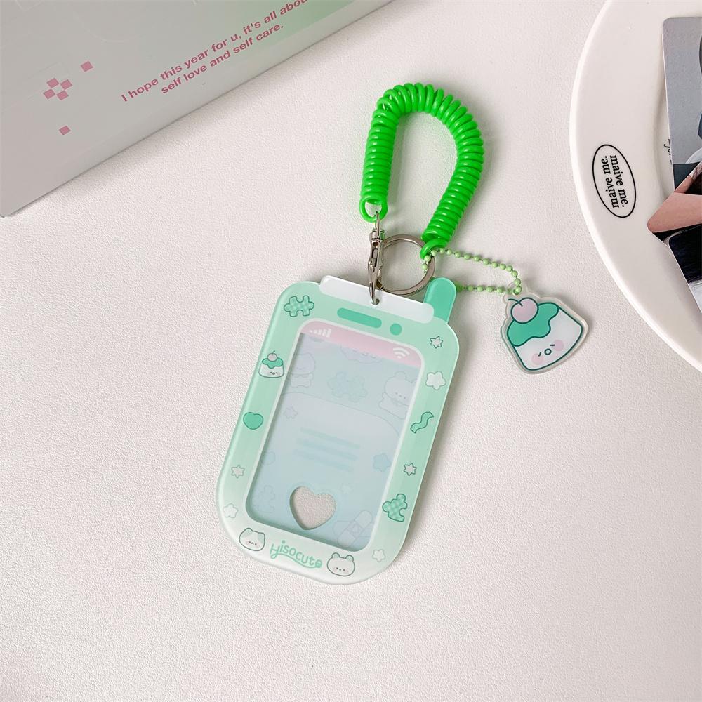 INS-Stil Kawaii Japanische Mini-Handyform Kartenhalter für 3-Zoll-Fotos Niedlicher Arbeits-ID-Kartenhalter für Mädchen Idol-Karten