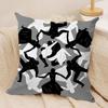 Black And White Art Cushion Cover Pillowcase Ultra Soft Skin Friendly Fabric Cloud Like Comfort  Concealed Zipper