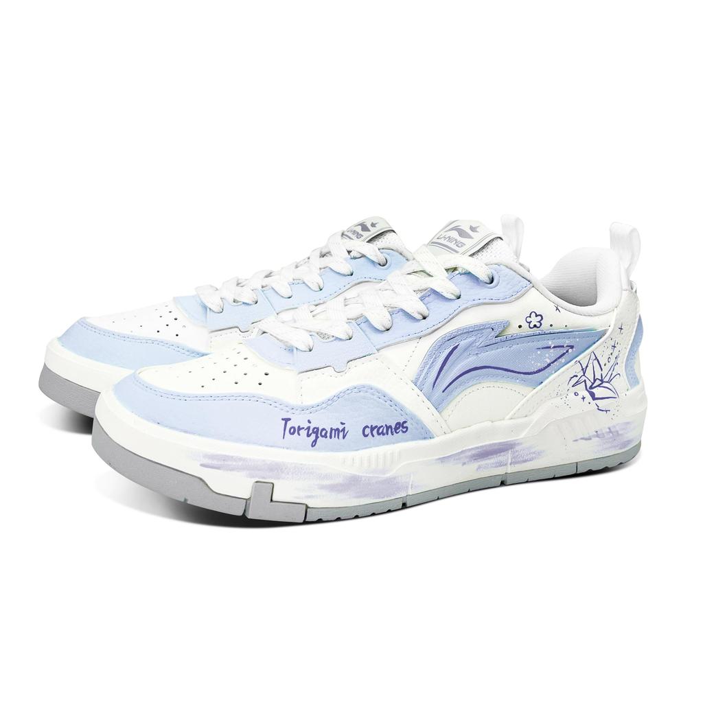 Li Ning Original Era Slip Resistant, Abrasion Resistant, Breathable Low Top Skateboard Shoes Men's Light Purple AGCU337-3(Team656-)