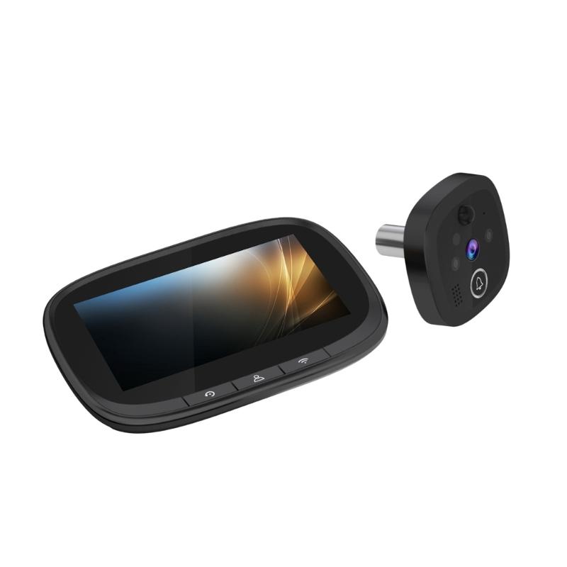 1080P Digitale Türspionkamera 4,3" TFT Türspion Infrarot-Nachtsicht Bewegungserkennung Weitwinkel wiederaufladbare Türklingel