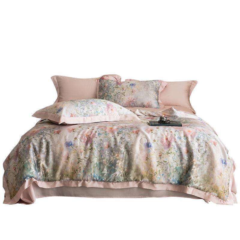 Double-Sided Tencel Summer Quilt Set: 100% Lyocell, Machine Washable, Cool, Thin Blanket