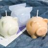 Piggy Candle Holder Mold Piggy Candle Holder Silicone Mold Creative DIY Candle Gypsum Cement Mold
