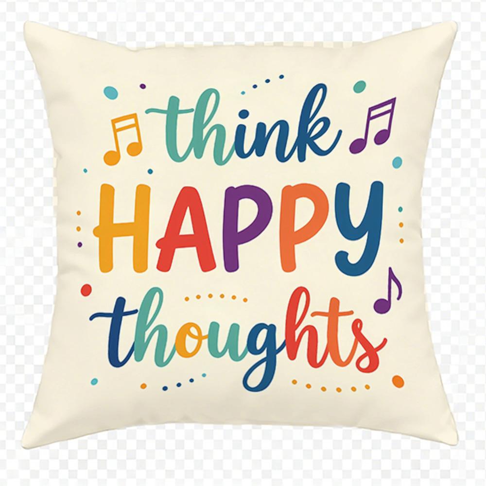 1/4Pcs Colorful Motivational Printable Pillowcases For Inspirational Home Decor Sofa Cushion Cover Home Bedroom Room Decoration