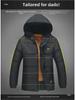 Men's Winter Cotton-Padded Jackets & Coats: Plush, Thickened, Ideal for Middle-Aged & Elderly Dads.