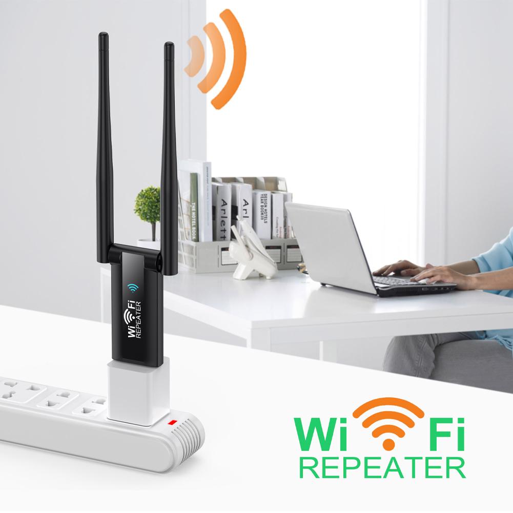 2.4G 300Mbps USB Wireless WiFi Repeater Extender WiFi Signal Amplifier Booster Long Range Wi-Fi Router Home Network Extension