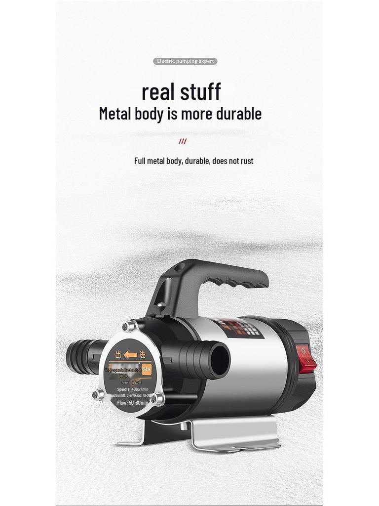 Universal 12V/24V Electric Diesel Oil Transfer Pump - Small, Large Flow, Self-Priming Oil Extractor