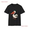 Cartoon Pelican T Shirt Cute Seabird Illustration Vintage Unisex Top For Everyday Wear Streetwear
