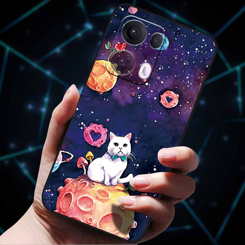 3D Flowers Emboss Fundas For OPPO Reno 13 Reno13 Pro 13F 5G Case Soft Silicone Phone Case for OPPO Reno13 Pro Back Cover Coque