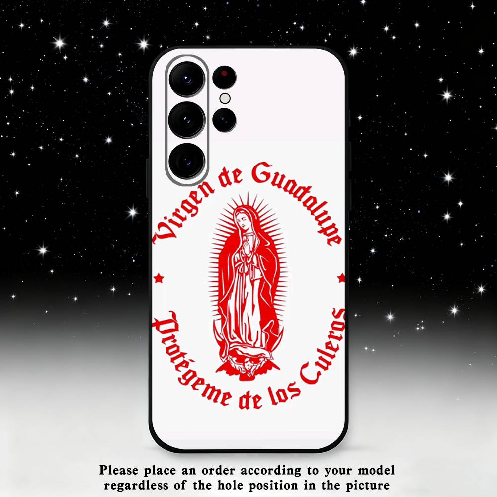 

G-Guadalupe Virgin Art Phone Case For Samsung S25,S24,S21,S22,S23,S30,Ultra,S20,Plus,Fe,Lite,Note,10,9,5G Black Cover Samsung S21fe