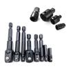 8pcs 1/4" 3/8"1/2" Extension Socket Adapter and 4pcs Impact Socket Adapter Set for Convenient Tool Conversion Reducers