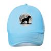Black Dog Silhouette Full Moon Graph Mesh Baseball Cap For Womens Unisex FeUnisex Beach Dad Hat Hip Hop