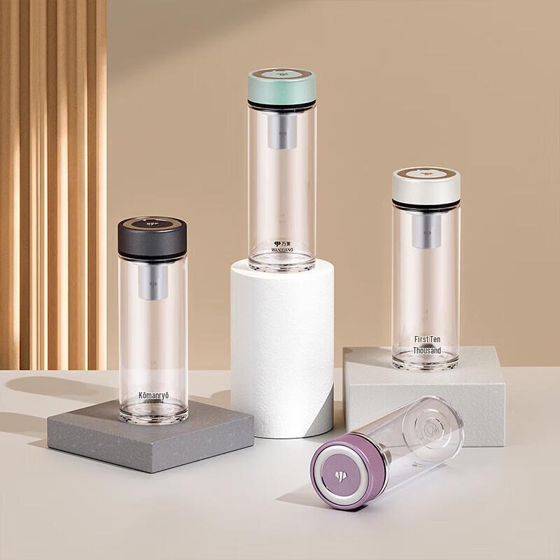 WANXIANG Portable High Borosilicate Glass Tea & Water Cup
