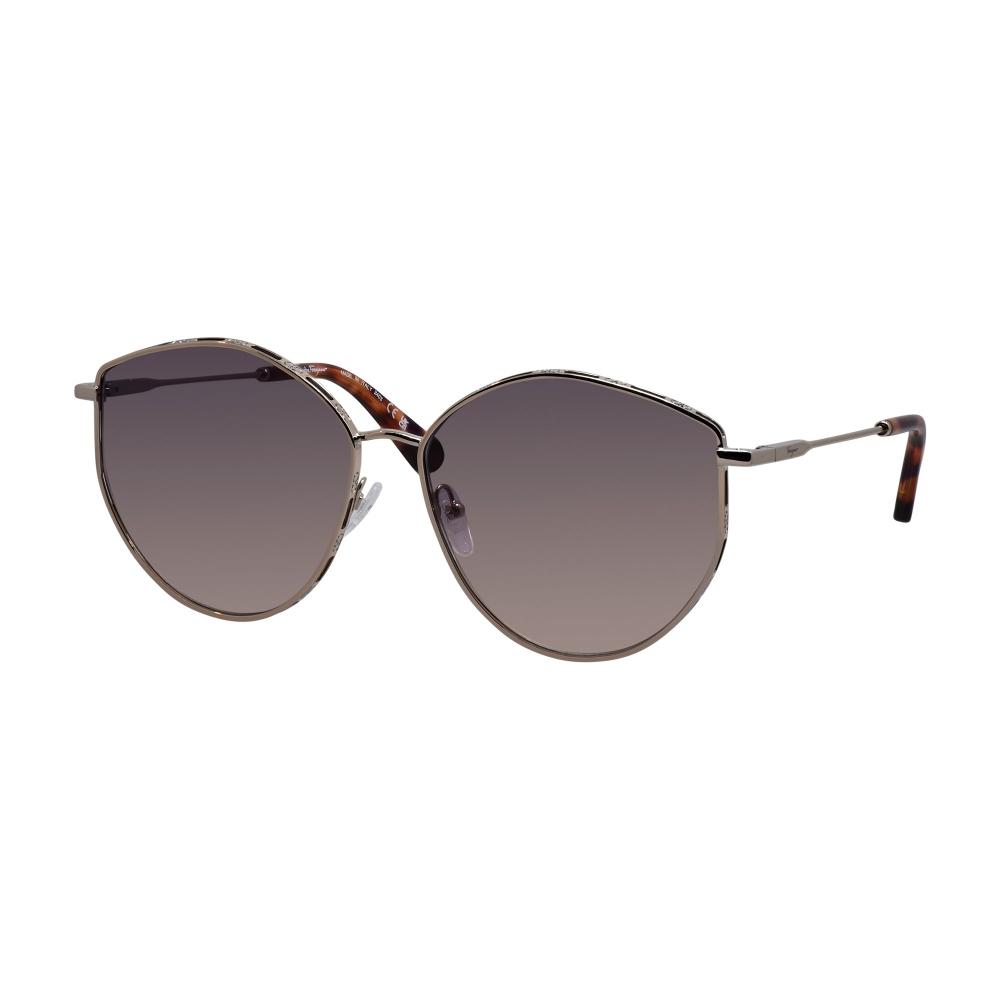 

Salvatore Ferragamo Sf 264s 754 60mm Womens Irregular Sunglasses Rose Gold Peach
