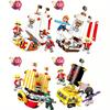 1-4PCS One Piece Thousand Sunny Building Blocks Anime Going Merry Ship Assembly Model Micro Bricks Figures For Children Gift