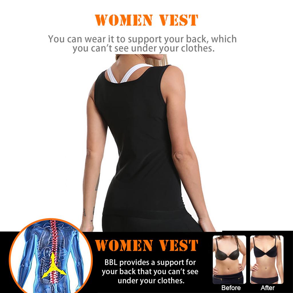 Buy Sauna Suit Waist Trainer Sweat Vest With Zipper for Women at