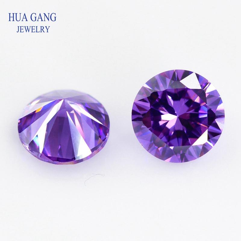 5A Zirkonia Stein Mehrfarbig Runde Form Brillantschliff Lose CZ Steine Synthetische Edelsteine Perlen Für Schmuck 1,0~20mm AAAAA