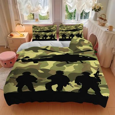 3Pcs Military Operation Camouflage Bedding Sets For All Sizes New 3D Printed Bed Cover Comforter Duvet Cover Pillowcase Bedroom Decoration