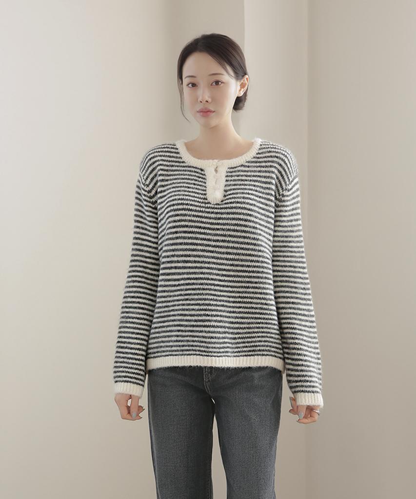 Keulleiseu London Striped Knit_Red