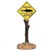 1Pc Resin Aquarium Decoration Ornaments Artificial Shark Warning Sign Landscaping Accessories for Fish Tank Aquarium Background