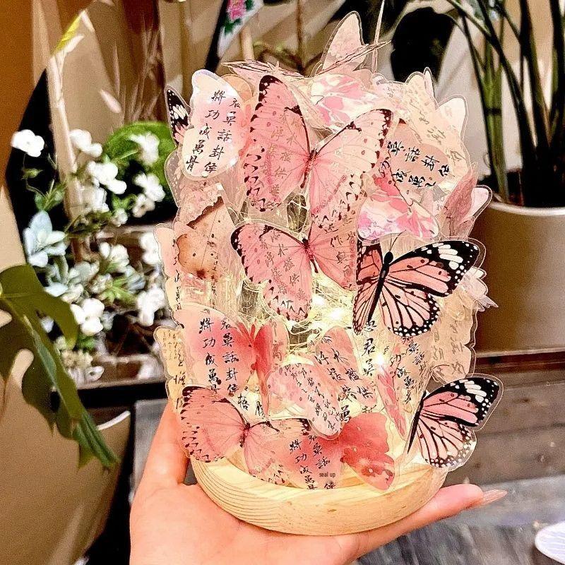 Romantic Qixi Butterfly Lamp Gift Set for Girls & Couples: Decor & Birthday Surprise