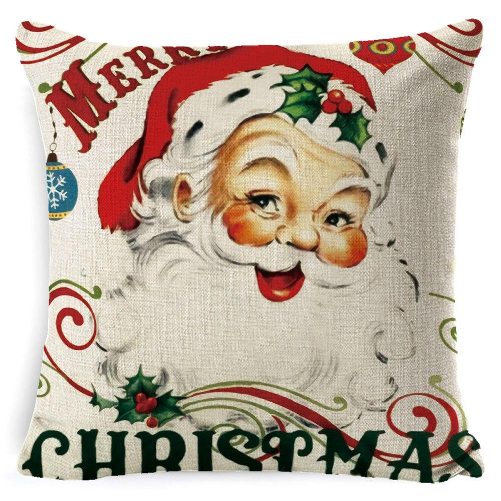 Christmas Pillowcase Gray and White Plaid Office Lumbar Support Home Bedside Cushion Car Neck Cushion