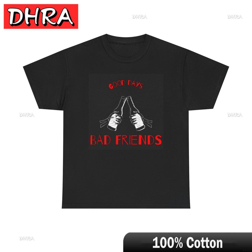 Gute Tage Schlechte Freunde Grafik T-Shirt Retro Rock Unisex Schwerer Baumwoll-T-Shirt Biere Lässig Lustig Künstlerische Oberteile Baumwoll-T-Shirt T-Shirt