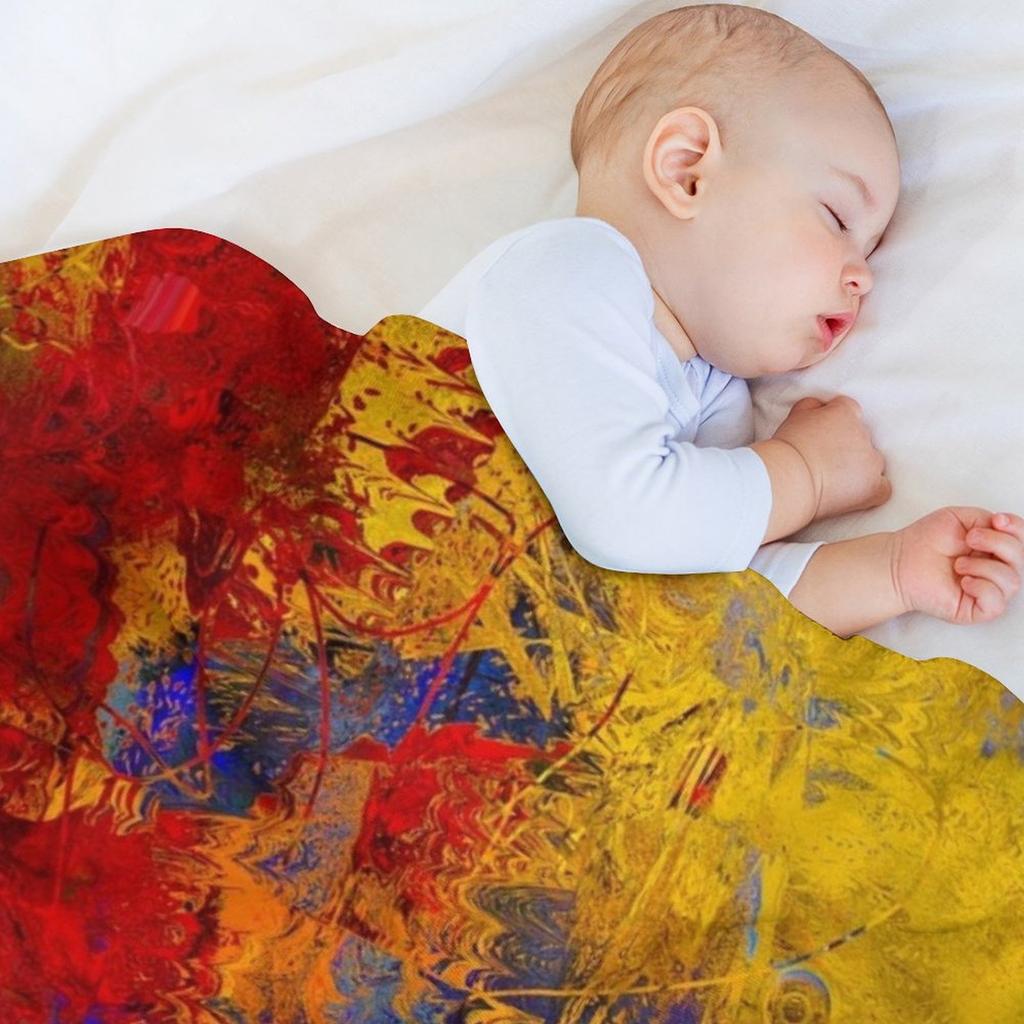 Red Yellow Blue Throw Blanket Spring Fall Cozy Throw Blanket for Couch
