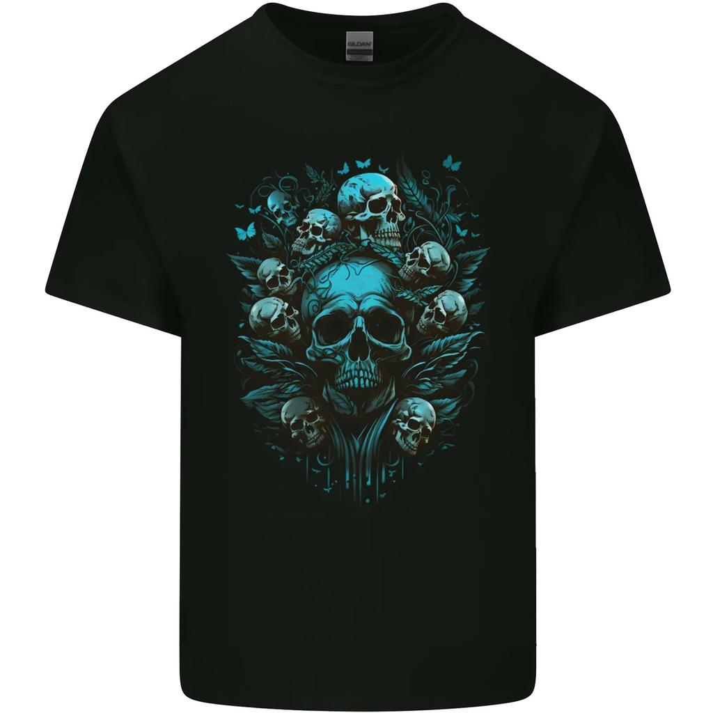 Skull Tree Gothic Heavy Metal Rock Music Biker Kids T-Shirt Childrens