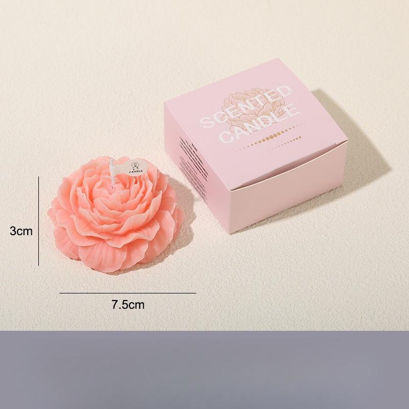 Peony Aromatherapy Candle Mother's Day Fragrance Souvenir Simulated Flower Shape Candle Ornaments