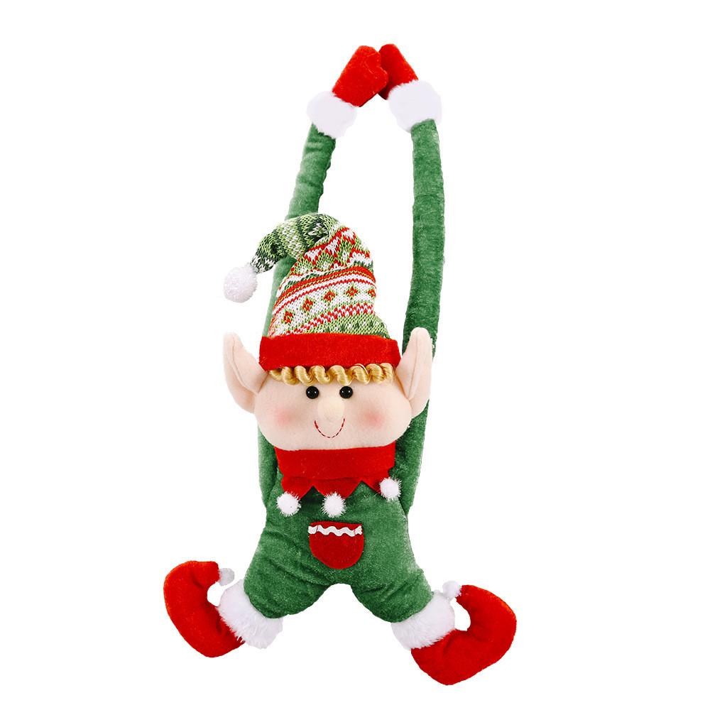 

Festive Elf Red Curtain Tieback Adorable Holiday Door Hanger Christmas For