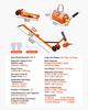 Magnetic Lid Lifter Dolly, 600 kg Pulling Capacity, Steel Dolly with Heavy Duty Magnet Lift and 2 Wheels, Adjustable Handle, N42 Neodymium, Foldable