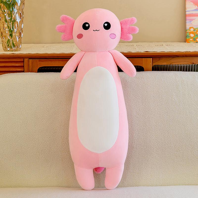 70-100cm New Long Pillow Axolotl Doll Plush Toy Stuffed Animal Salamander New Decorative Plushie Pleuche Comforting Gif