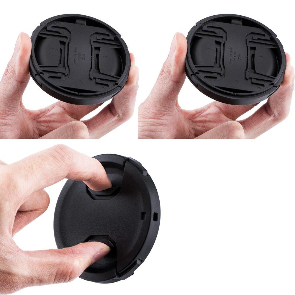 Front Lens Cap Cover with Deluxe Cap Keeper for Sony A7C A7C with Sony E Kit Lens or FE Kit Lens 2-Pack 40.5mm ZV-E10, ZVE10, ZV-1F, ZV1F, A6700,