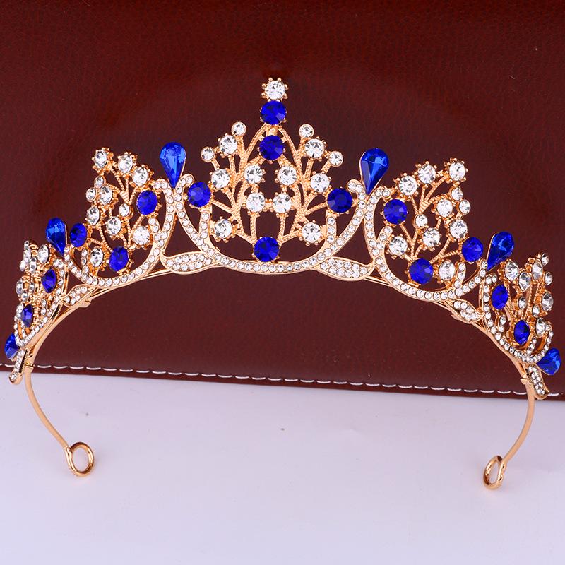 New Fashionable Princess Crystal Crown Headwear Bride's Wedding Dress Dress Accessory  Beauty Pageant Performance Queen's Crown