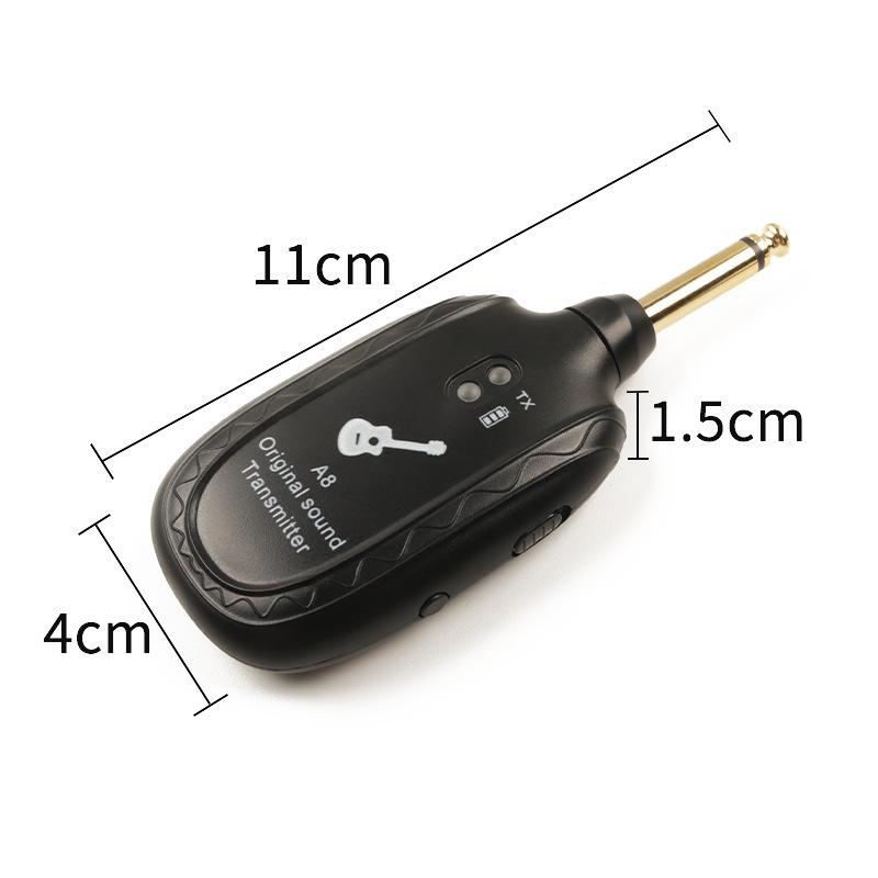 A8 Wireless Electric Guitar & Bass Audio Transceiver: Portable Transmitter & Receiver for Musical Instruments.
